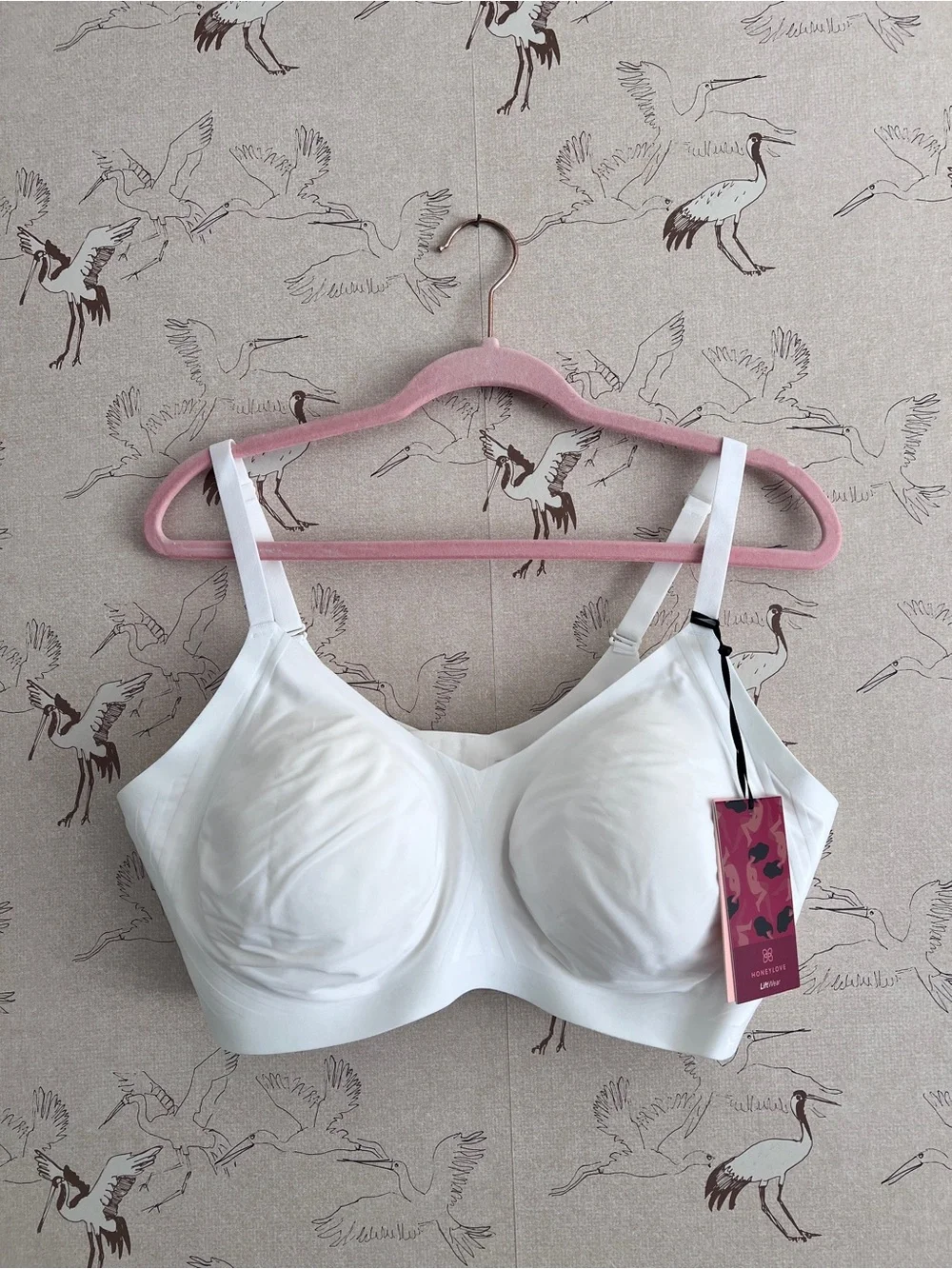 NWT Honeylove silhouette bra astral white size 3x